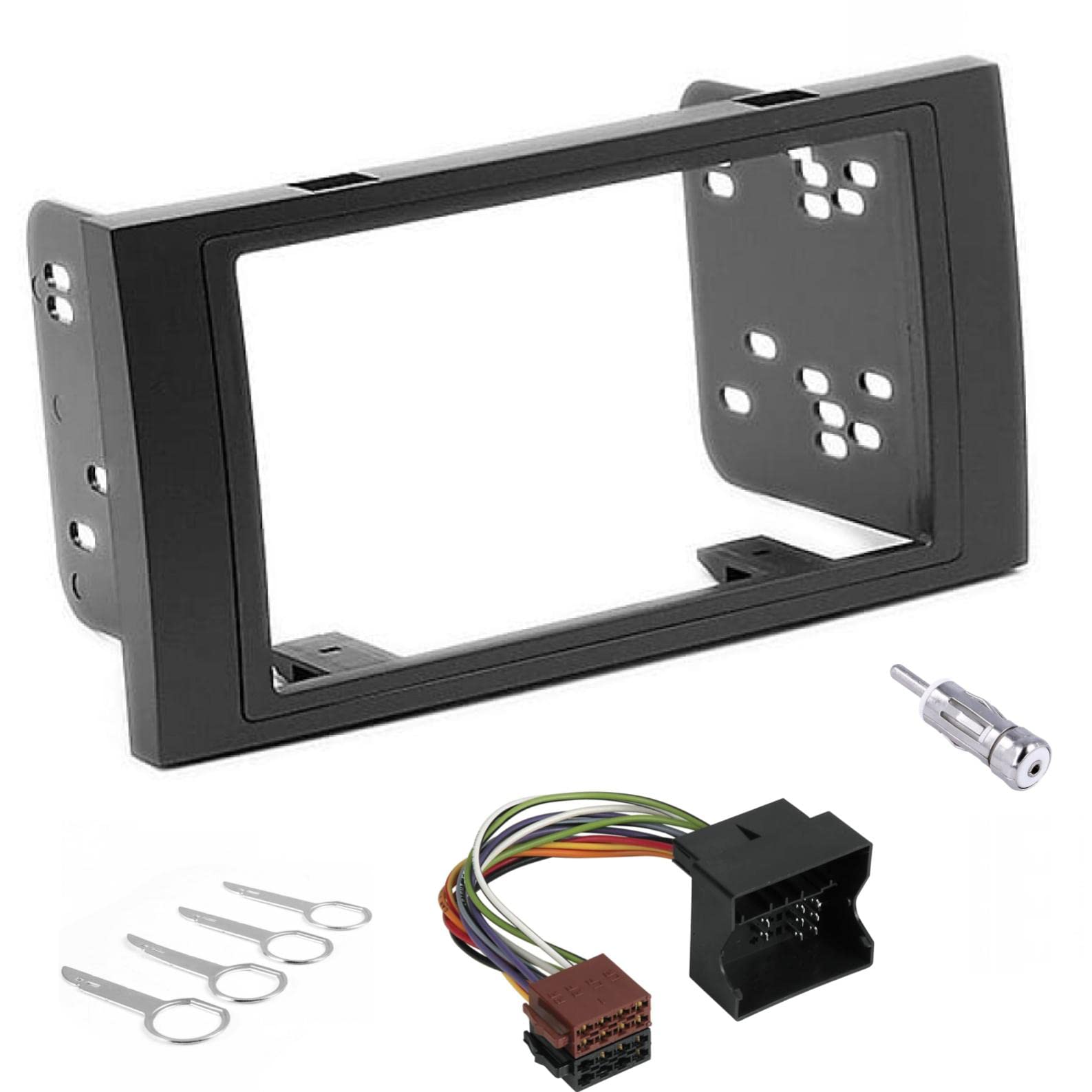 Sound-way 2 DIN Autoradio RadioRahmen RadioBlende, ISO Kabel, Schlüssel, Antenneadapter kompatibel mit Ford Sound-way 2 DIN Autoradio RadioRahmen RadioBlende, ISO Kabel, Schlüssel, Antenneadapter kompatibel mit Ford von Sound Way