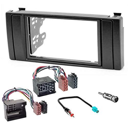 Sound-way 2 DIN Autoradio Radioblende RadioRahmen, ISO-Verbindungskabel, Antennenadapter, kompatibel mit BMW 5er Serie, BMW X5 Sound-way 2 DIN Autoradio Radioblende RadioRahmen, ISO-Verbindungskabel, Antennenadapter, kompatibel mit BMW 5er Serie, BMW X5 von Sound Way
