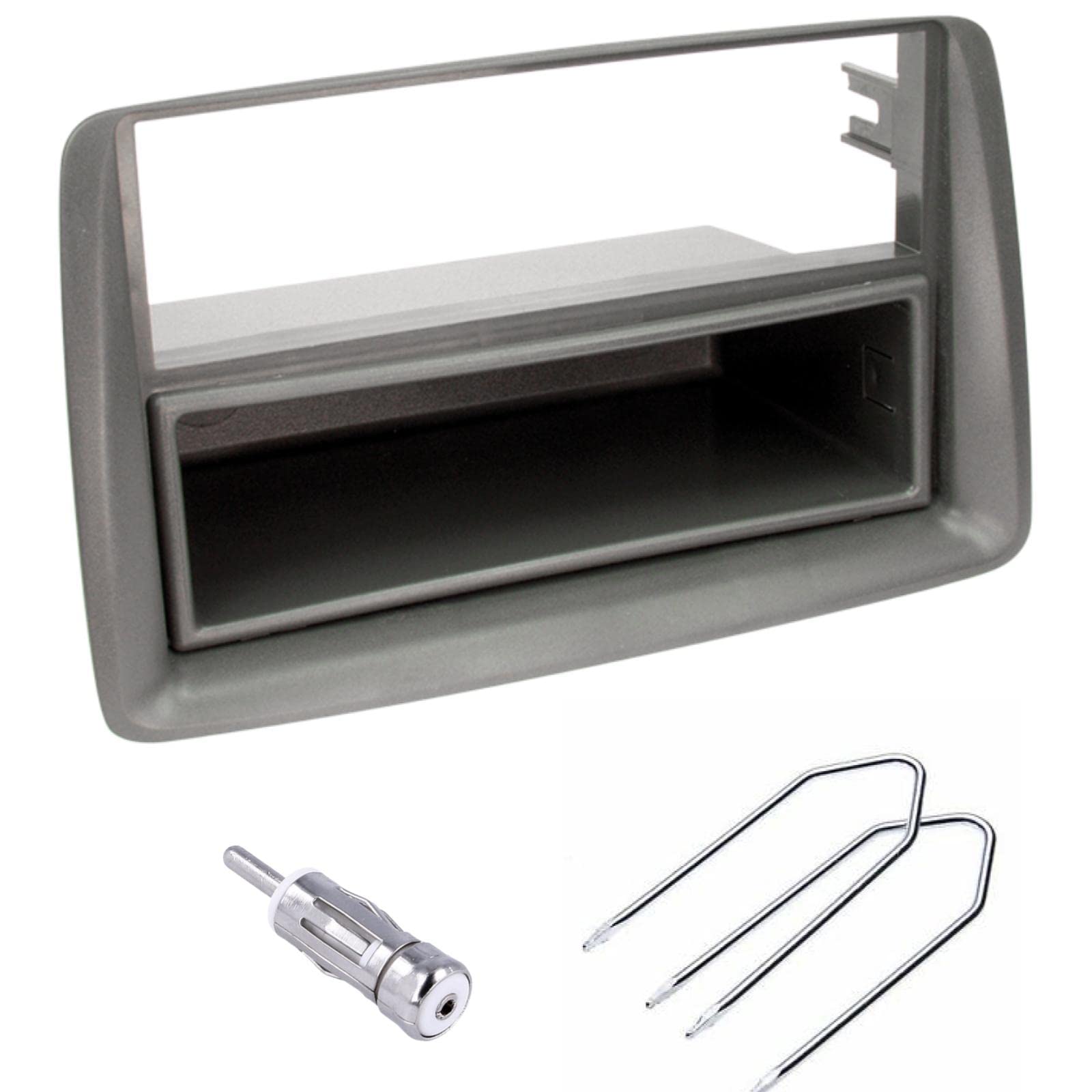 Sound-way 1 DIN Autoradio Radioblende RadioRahmen, Antennenadapter, Schlüssel kompatibel mit FIAT Panda 2002 Sound-way 1 DIN Autoradio Radioblende RadioRahmen, Antennenadapter, Schlüssel kompatibel mit FIAT Panda 2002 von Sound Way