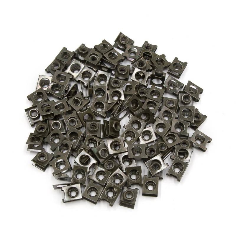 sourcingmap 100 Stücke Befestigung Clips Universal U-Muttern Metall Fasteners M6 Dunkelgrün von uxcell