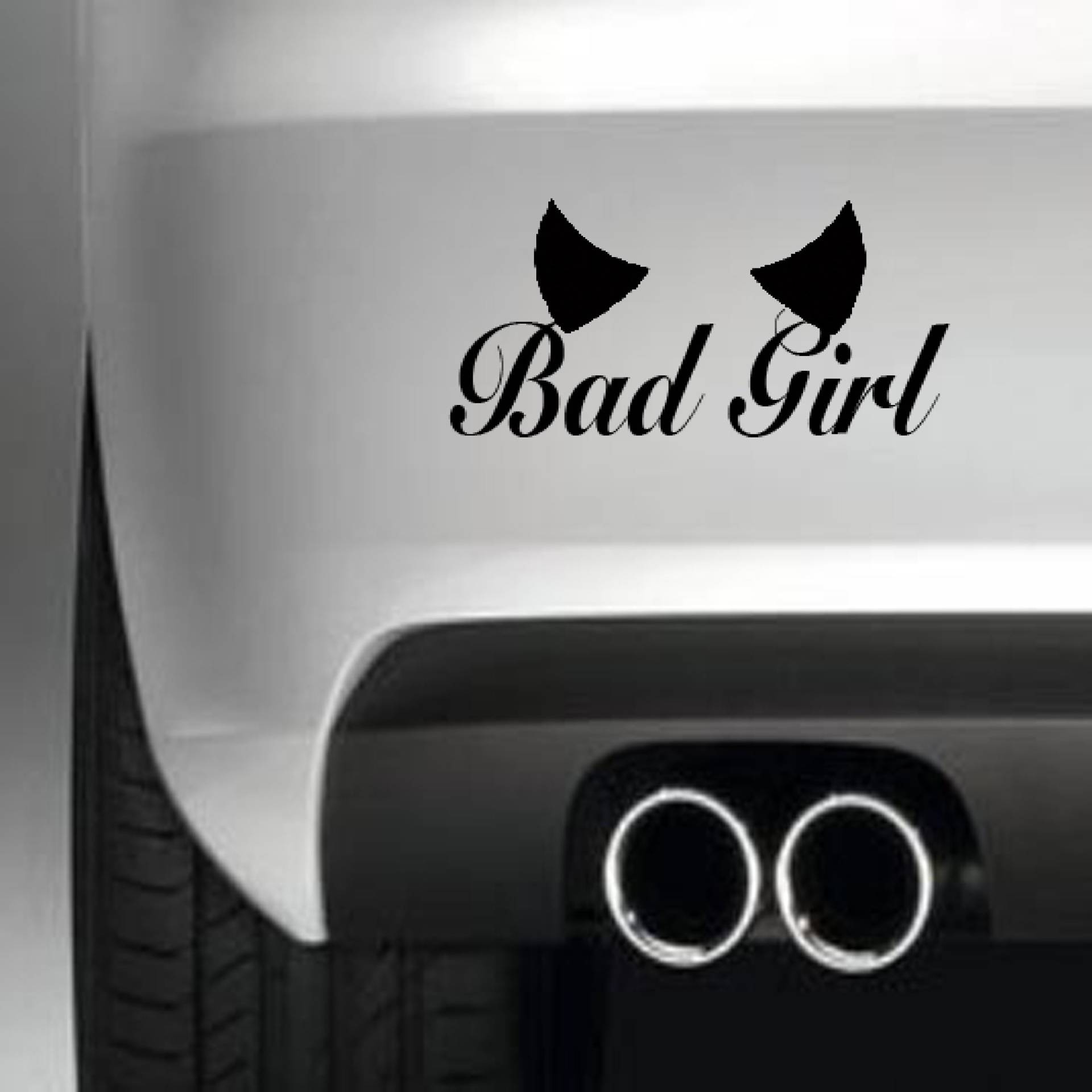 South Coast Stickers Bad Girl with Horns Inside Sticker Funny Bumper Sticker CAR Van 4X4 Window PAINTWORK Decal Euro Left Hand Drive von South Coast Stickers