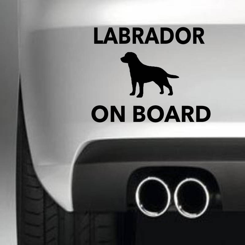 South Coast Stickers Labrador On Board (Style 2) Sticker Funny Bumper Sticker CAR Van 4X4 Window PAINTWORK Decal Euro Laptop Drive von South Coast Stickers