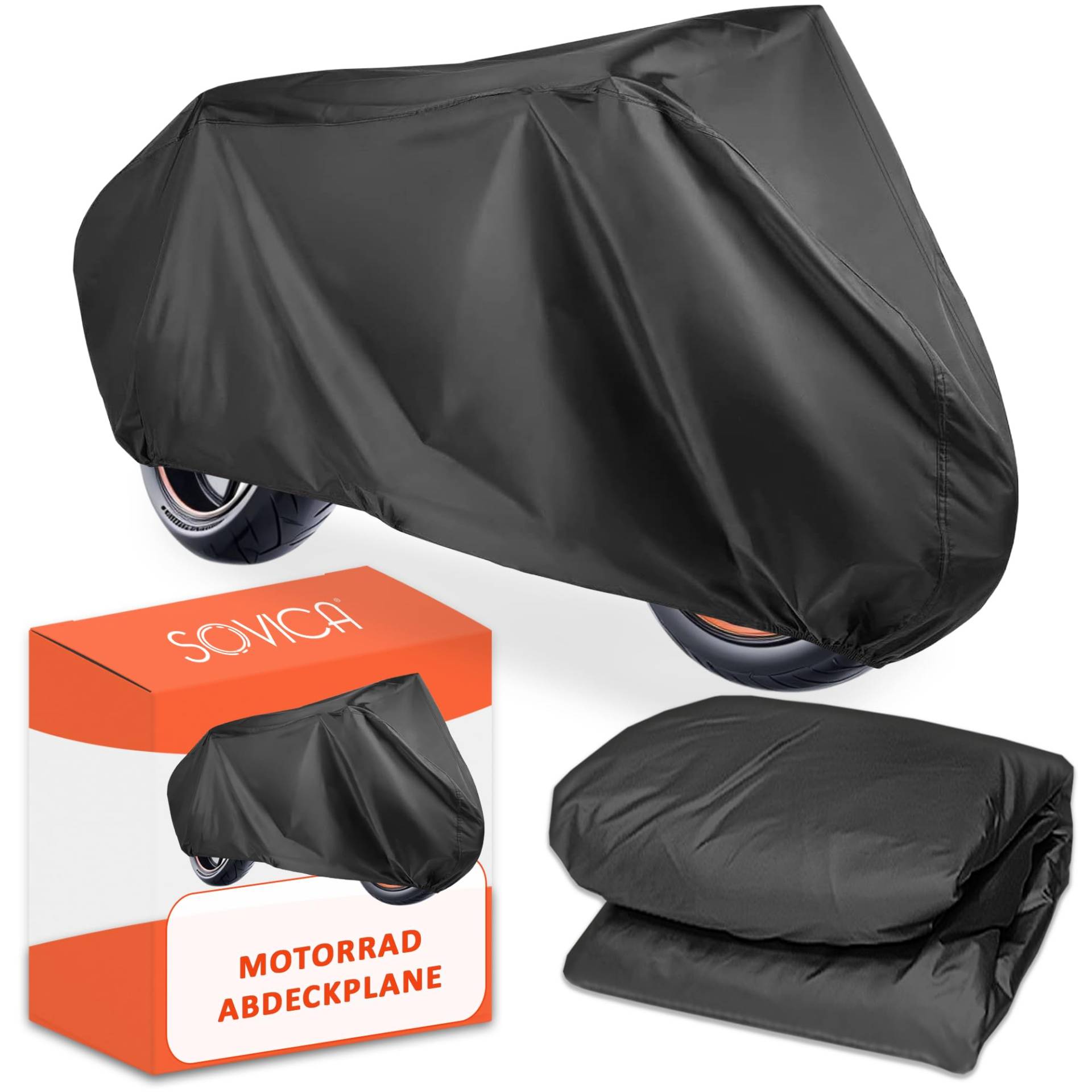 Motorrad abdeckplane Outdoor Groß 240 x 140 cm PEVA-Material Schützt vor Regen Staub Sonne Roller abdeckplane Motorrad motorradabdeckung Moped Abdeckung schwarz Motorrad abdeckplane Outdoor Groß 240 x 140 cm PEVA-Material Schützt vor Regen Staub Sonne Roller abdeckplane Motorrad motorradabdeckung Moped Abdeckung schwarz von Sovica