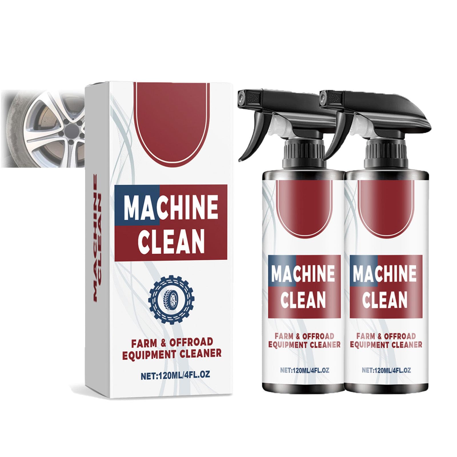 Sovtay Hochleistungs-Allzweckreiniger für den Außenbereich, Maschinenreiniger-Felgenreiniger-Spray, Reiniger für Räder und Reifen für landwirtschaftliche und Offroad-Geräte (2pcs) von Sovtay
