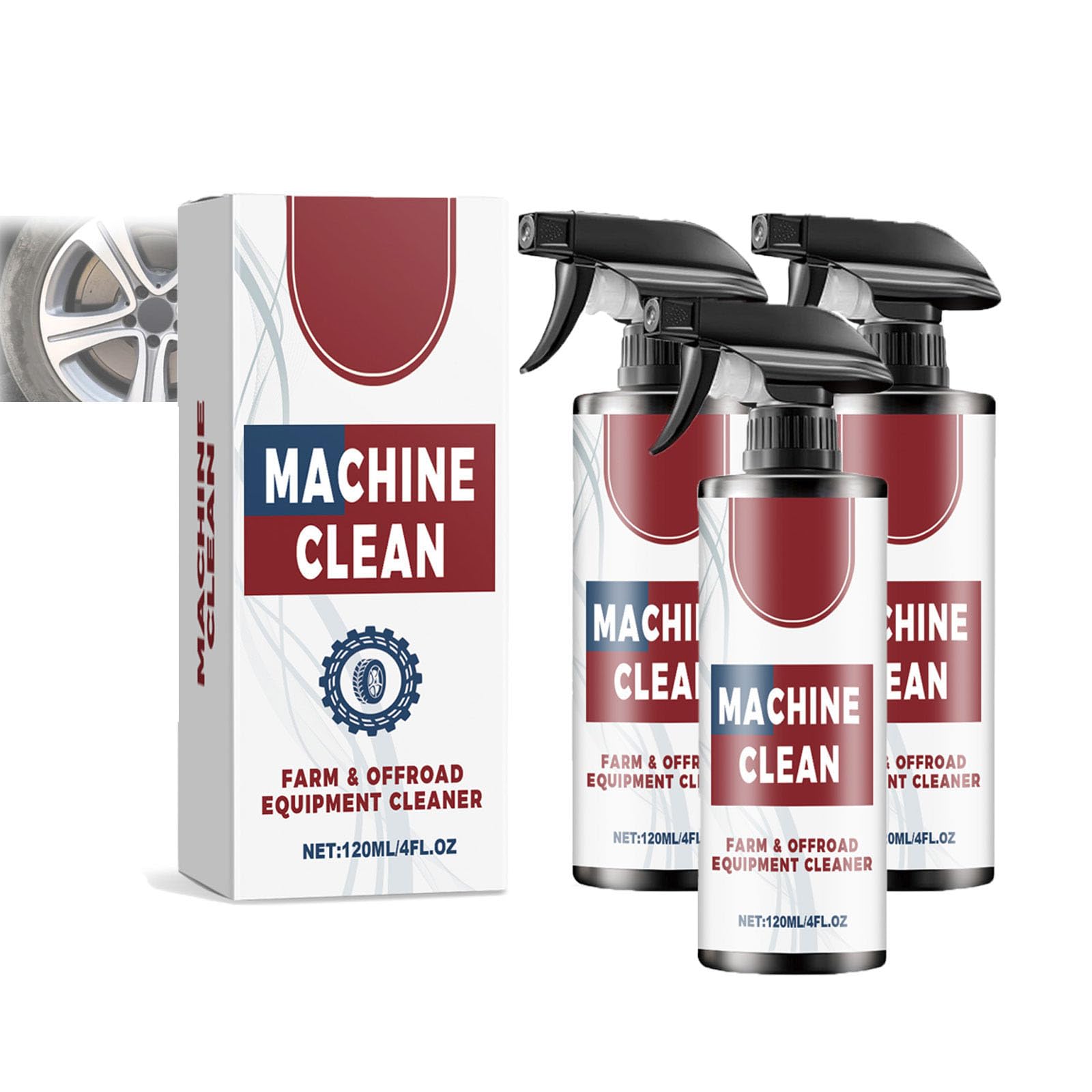 Sovtay Hochleistungs-Allzweckreiniger für den Außenbereich, Maschinenreiniger-Felgenreiniger-Spray, Reiniger für Räder und Reifen für landwirtschaftliche und Offroad-Geräte (3pcs) von Sovtay