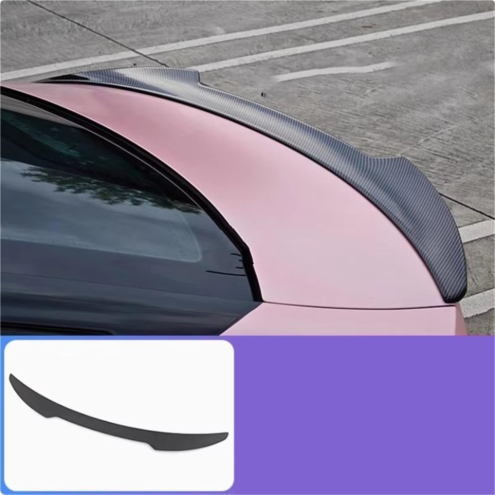 Auto Spoiler Flügel Auto Poof Heckspoiler Sport Druck Schwanz Flügel Abdeckung Stil Dekoration Für Gac Trumpchi Empow/Dodge Attitude 2021 + Kfz-Spoiler(3th Carbon Fibre) von Sovxbgw