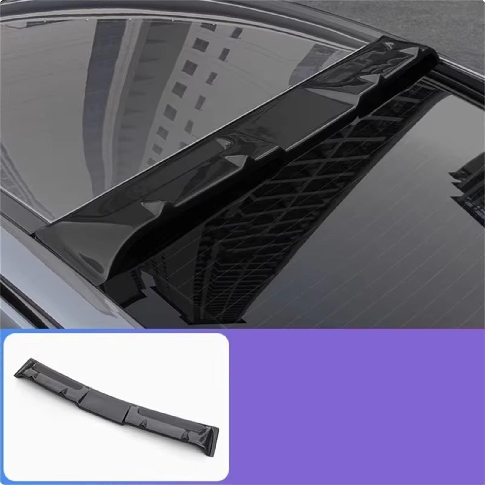 Auto Spoiler Flügel Auto Poof Heckspoiler Sport Druck Schwanz Flügel Abdeckung Stil Dekoration Für Gac Trumpchi Empow/Dodge Attitude 2021 + Kfz-Spoiler(Black) von Sovxbgw
