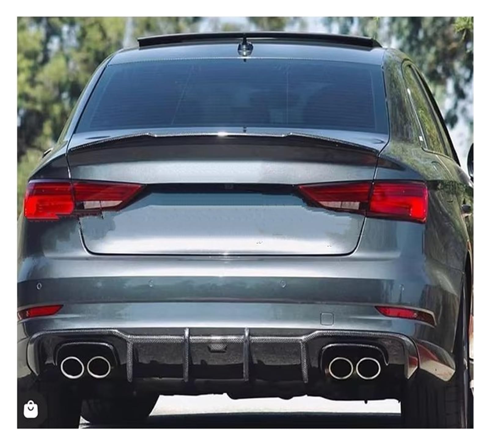 Auto Spoiler Flügel Für A3 Limousine 2014 2015 2016 2017–2020 ABS-Kunststoff, Unlackiert, Farbe Heckspoiler Flügel, Kofferraumdeckel, Auto-Styling Kfz-Spoiler(DIY Color) von Sovxbgw