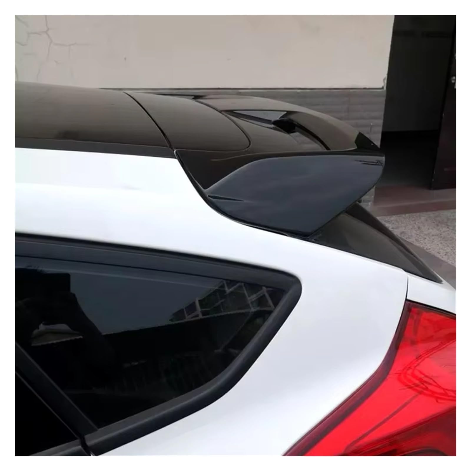 Auto Spoiler Flügel Für Ford Für Focus 2012 2013 2014 2015 2016 2017 2018 ABS Material Auto Heckspoiler Spoiler Glänzend Schwarz Body Kit Kfz-Spoiler(White) von Sovxbgw