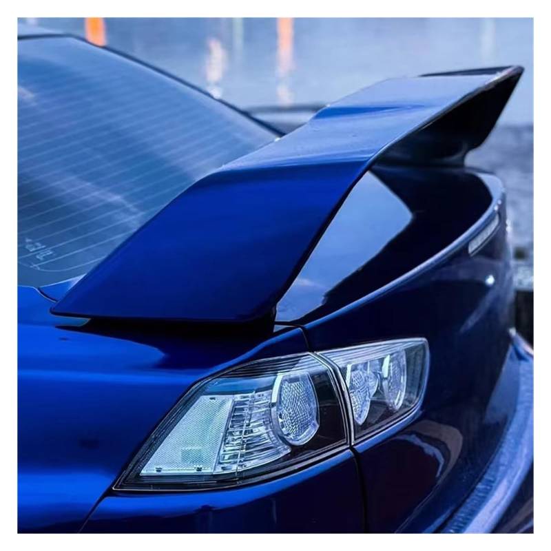 Auto Spoiler Flügel Für Mitsubishi Lancer EVO 2008 2009 2010 2011 2012 2013 2014 2015 Hinten Stamm Spoiler Lippe Große Flügel Dach Schwanz Kfz-Spoiler(Blue) von Sovxbgw