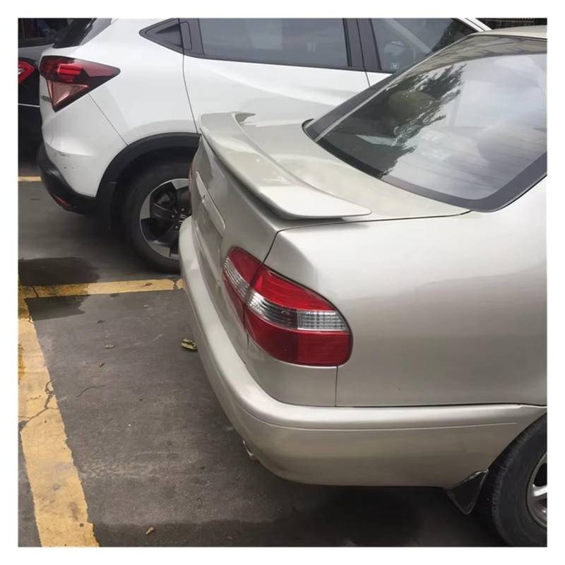 Auto Spoiler Flügel Für Toyota Für Corolla Spoiler 1998-2003 ABS Material Auto Hinten Flügel Primer Farbe Heckspoiler Kfz-Spoiler(Silver) von Sovxbgw