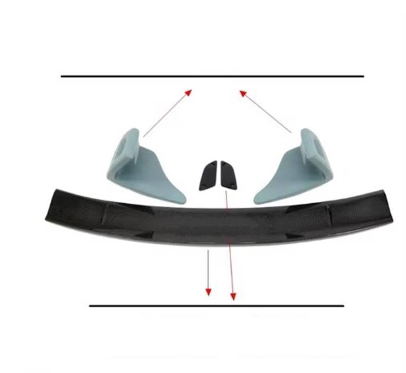 Auto Spoiler Flügel GT86/BRZ Rowen Stil Spoiler Für Toyota 86/BRZ Carbon & Fiber Stamm Spoiler Kfz-Spoiler(White) von Sovxbgw