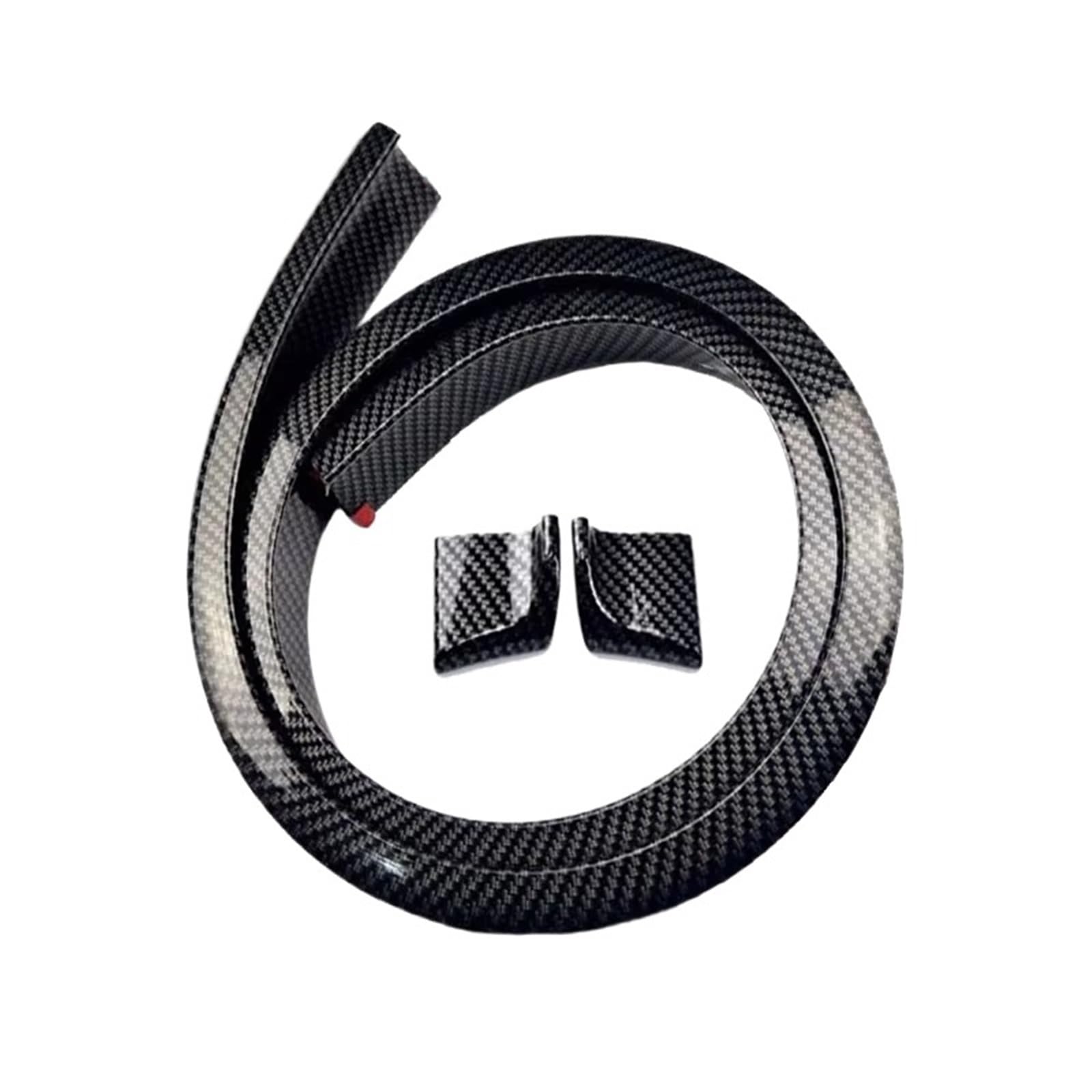 Auto Spoiler Flügel Universal 1,5 M Auto-Styling 5D Carbon Fiber Auto-Styling 5D Fiber Shiny Black Spoiler DIY Refit Spoiler Kfz-Spoiler(Carbon Fiber 3.5cm) von Sovxbgw
