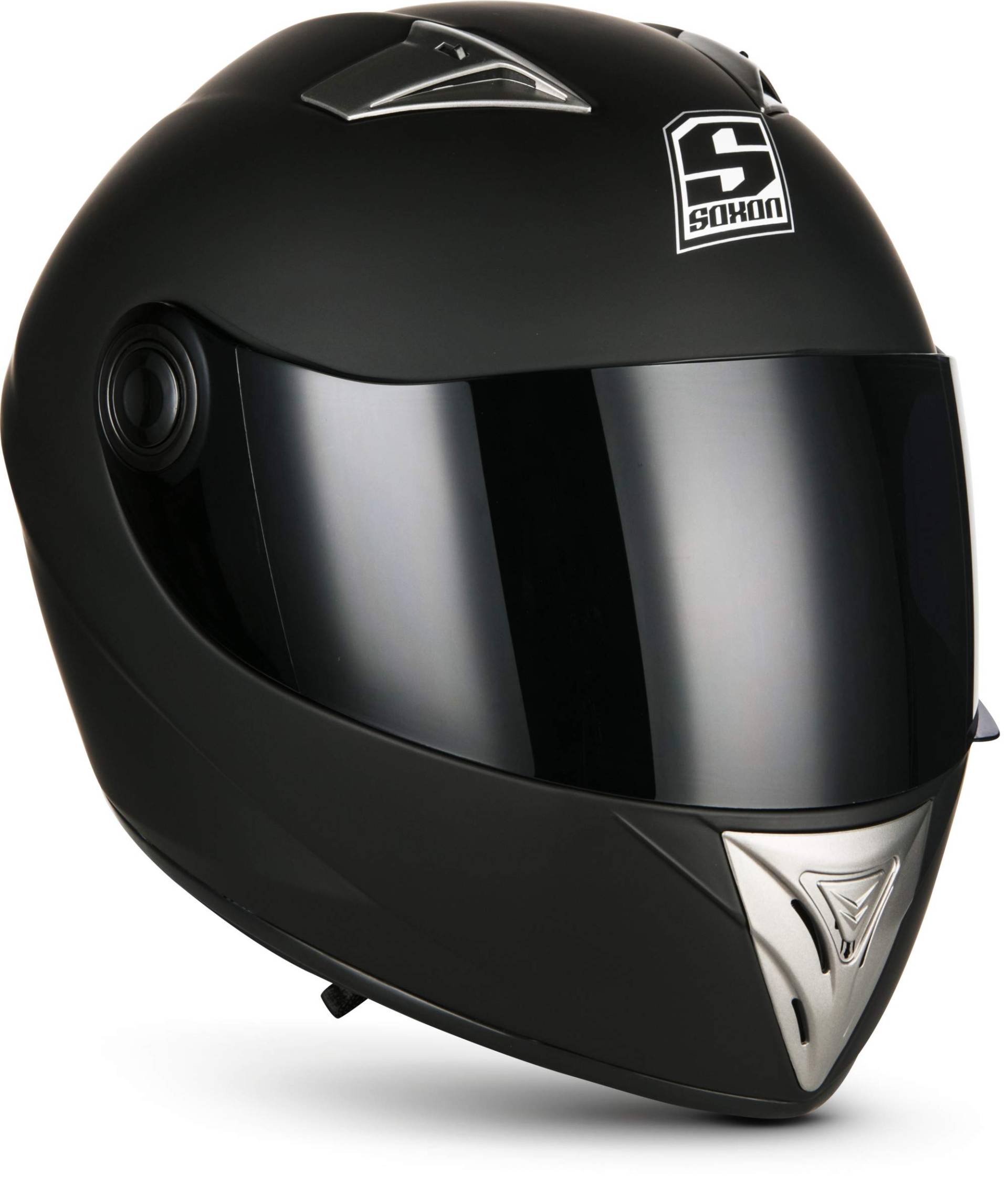 Soxon® ST-550 „Fighter“ · Integral-Helm · Full-Face Motorrad-Helm Roller-Helm Scooter-Helm Cruiser Sturz-Helm StreetFighter-Helm Sport Urban MTB · ECE 22.05 Visier Schnellverschluss Tasche S (55-56cm) von SOXON