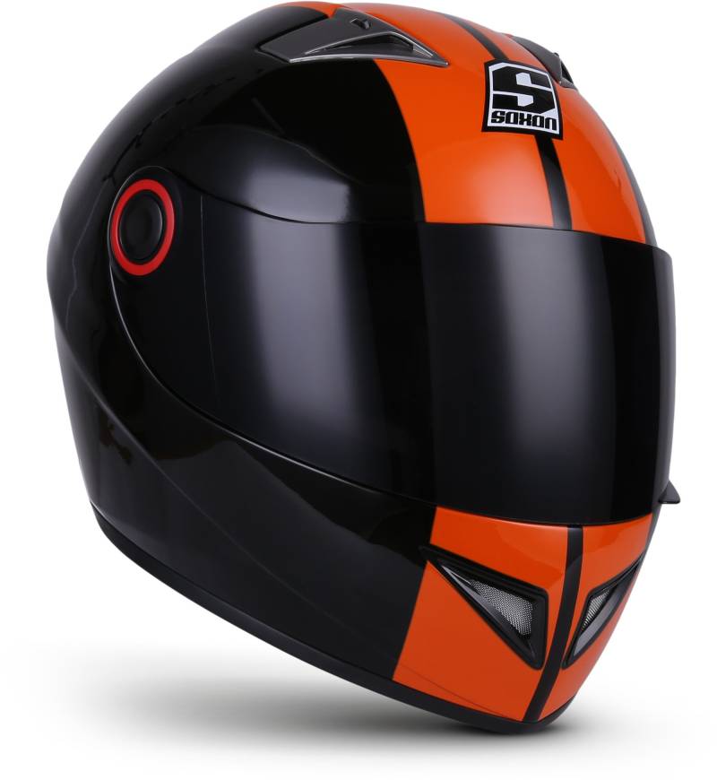 Soxon® ST-666 „Deluxe Night“ · Integral-Helm · Full-Face Motorrad-Helm Roller-Helm Scooter-Helm Cruiser Sturz-Helm StreetFighter-Helm Sport MTB · ECE 22.05 Visier Schnellverschluss Tasche XL (61-62cm) von SOXON