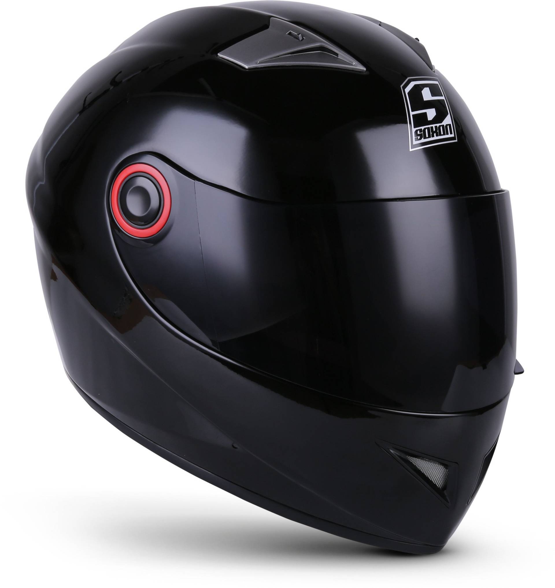 Soxon® ST-666 „Shiny Night“ · Integral-Helm · Full-Face Motorrad-Helm Roller-Helm Scooter-Helm Cruiser Sturz-Helm Streetfighter-Helm Sport MTB · ECE 22.05 Visier Schnellverschluss Tasche XL (61-62cm) von SOXON