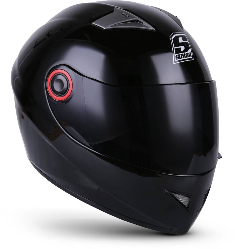 Soxon® ST-666 „Shiny Night“ · Integral-Helm · Full-Face Motorrad-Helm Roller-Helm Scooter-Helm Cruiser Sturz-Helm Streetfighter-Helm Sport MTB · ECE 22.05 Visier Schnellverschluss Tasche XL (61-62cm) von SOXON