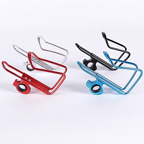 Alu Flaschenhalter Trinkflaschenhalter Fahrrad Getränkehalter Bicycle Can Holder F6 (Silber) von Soytich