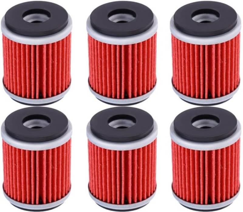6x Ölfilter Ersatz für Yamaha YZ250 XT250 YBR250 YFZ450 YFZ450R YFZ450W YFZ450X YFZ459R YZ250F YZ450F WR250F WR250R WR450F WR250X von Space-parts