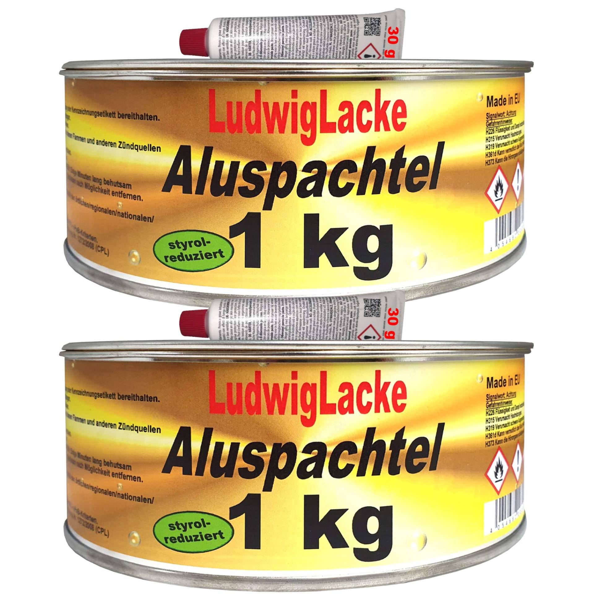 2 Dosen Alu Spachtelmasse für KFZ Reparaturen a 1000 gr 2 Dosen Alu Spachtelmasse für KFZ Reparaturen a 1000 gr von Spachtelmasse Alu