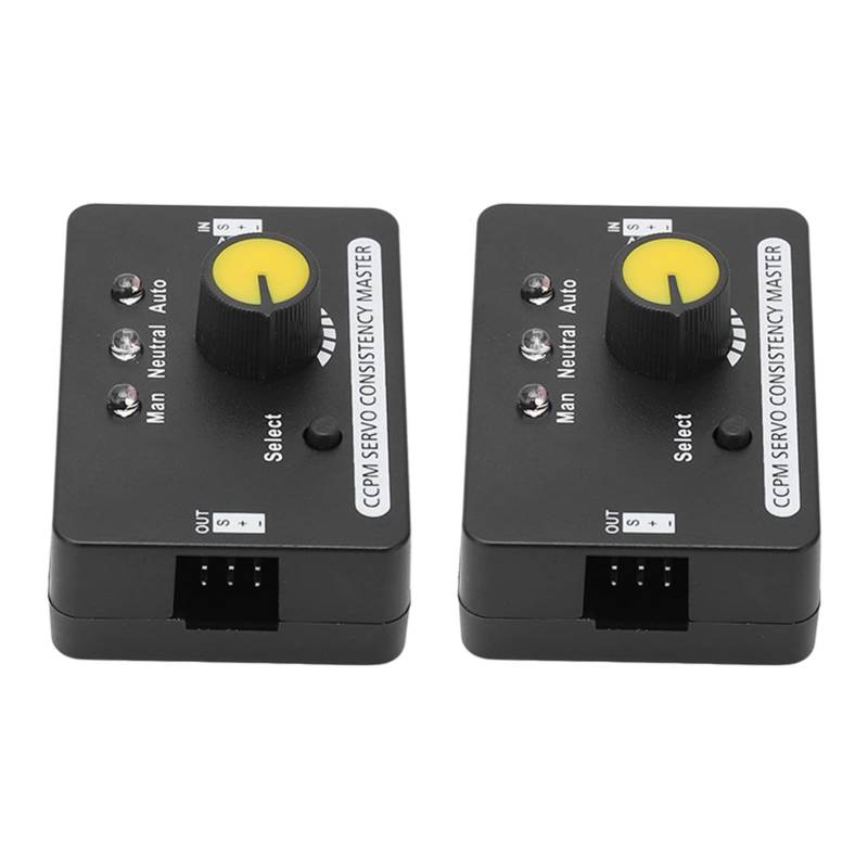 2pcs Lenkungsgetriebe Manuelle Geschwindigkeitsregelung, RC-Servo-Tester für Servo-Konsistenzmaster, MCU-Steuermotor DC4.8-6V von Spacnana