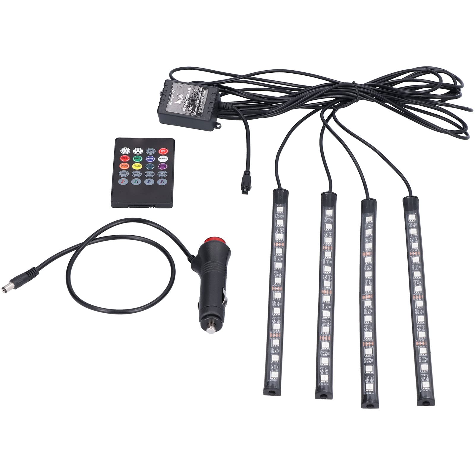 Spacnana Auto Strip Light Interior Car Light, Musikerkennung Fernbedienung, RGB -Quelle, IP65, Plug -and -Play 48 LED -Autostreifen, mit Eingebauter Musikerkennung Spacnana Auto Strip Light Interior Car Light, Musikerkennung Fernbedienung, RGB -Quelle, IP65, Plug -and -Play 48 LED -Autostreifen, mit Eingebauter Musikerkennung von Spacnana