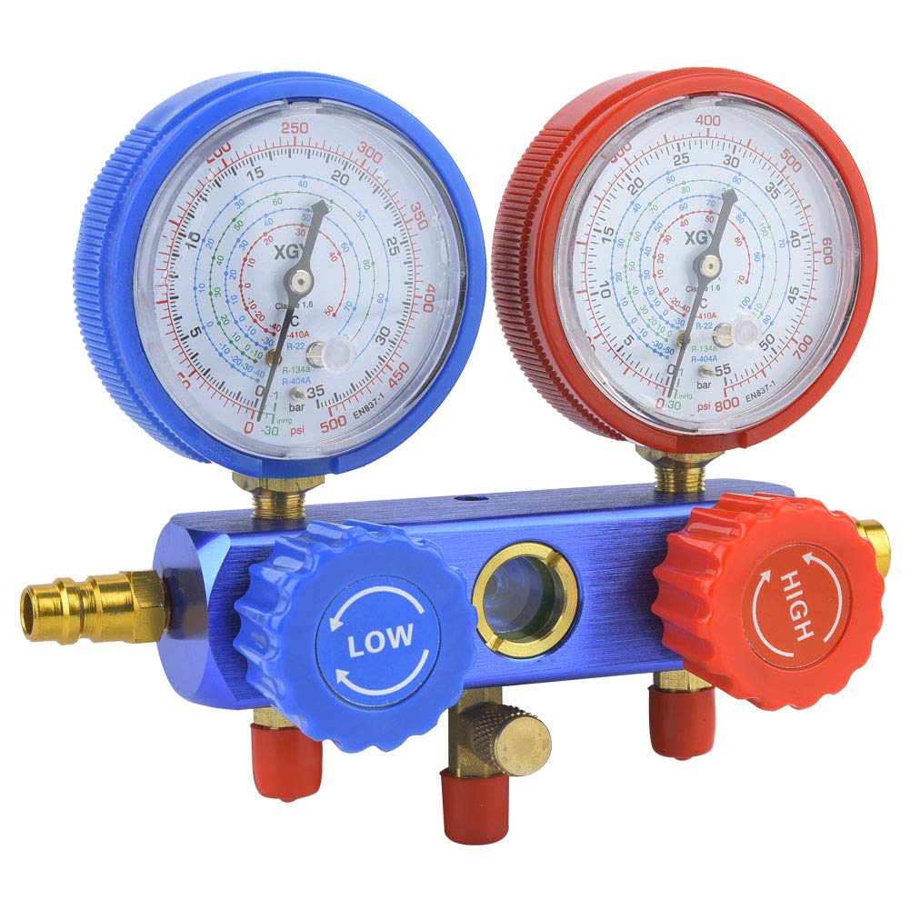 Spacnana Kühlungsdiagnosewerkzeug Dual -Verteiler -Messgeräteventil für Klimaanlage R22 R134A, Leicht zu Lesen, für die Wartung des Autos Spacnana Kühlungsdiagnosewerkzeug Dual -Verteiler -Messgeräteventil für Klimaanlage R22 R134A, Leicht zu Lesen, für die Wartung des Autos von Spacnana