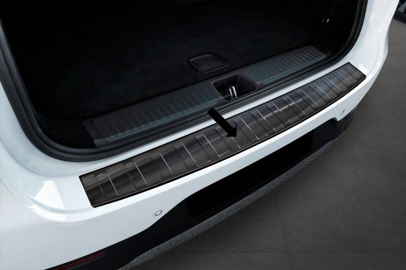 Ladekantenschutz Edelstahl schwarz Graphit kompatibel mit Mercedes EQE SUV Typ X294 ab Baujahr 12.2022- Nicht Limousine 3245367 von Homry