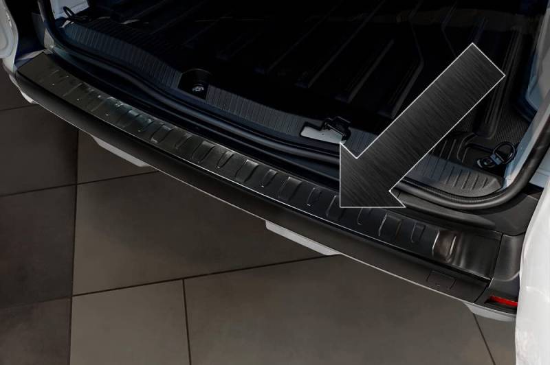 Ladekantenschutz Edelstahl schwarz Graphit kompatibel mit Renault Kangoo III 3.Generation ab Baujahr 05.2021-3245336 von Spangenberg