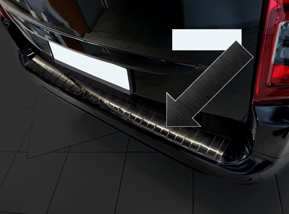 Ladekantenschutz Edelstahl schwarz Graphit kompatibel mit Toyota ProAce City (nur auf Modell City passend) ab Baujahr 04.2019-3245186 von Spangenberg