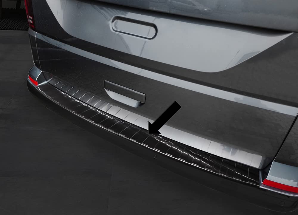 Ladekantenschutz Edelstahl schwarz Graphit kompatibel mit VW T6 und T6.1 ab Baujahr 04.2015- nur für Modelle mit Heckklappe 3245292 von Spangenberg