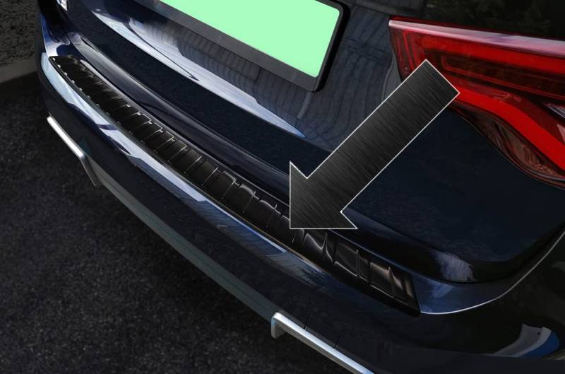 Ladekantenschutz Edelstahl schwarz Graphit kompatibel mit BMW iX3 Elektrik Typ G08 ab Baujahr 07.2020-3245082 von Homry