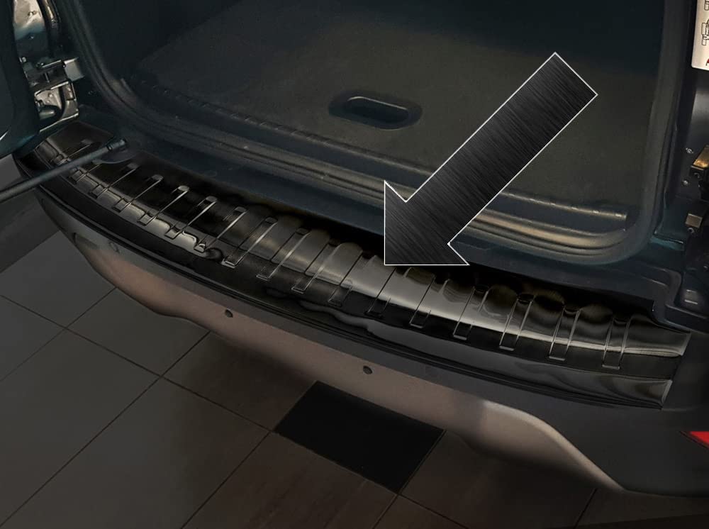 Ladekantenschutz Edelstahl schwarz Graphit passend für Ford Ecosport SUV Facelift ab Baujahr 11.2017-3245199 von Spangenberg
