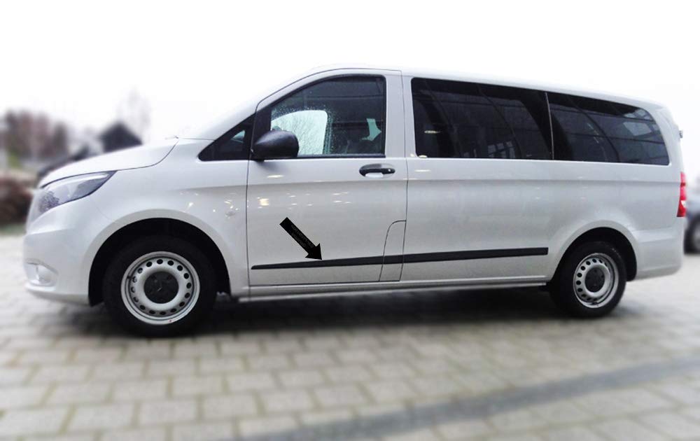 Spangenberg Seitenschutzleisten schwarz passend für Mercedes Benz V-Klasse Vito W447 ab 03.2014- F52M (3700152) von Homry