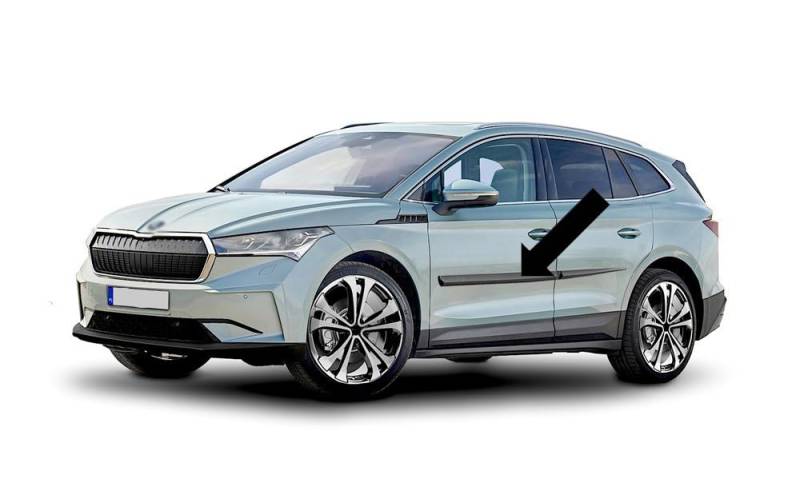 Seitenschutzleisten schwarz kompatibel mit Skoda Enyaq iV ab Baujahr 10.2020- F24 von Spangenberg