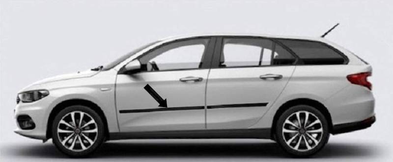Spangenberg Seitenschutzleisten schwarz passend für FIAT Tipo SW Kombi ab Baujahr 03.2016- F46 (3700046) von Homry