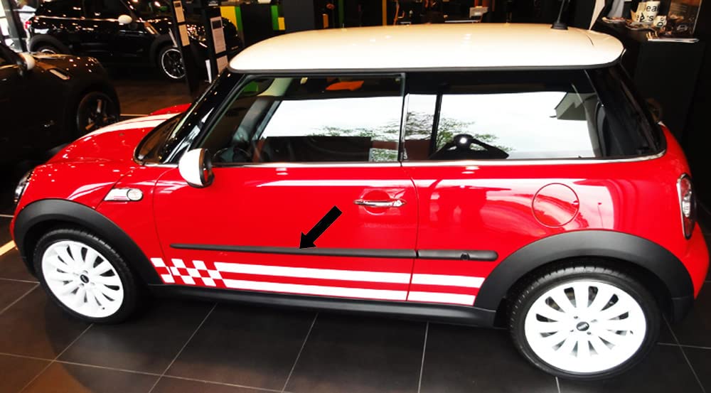 Spangenberg Seitenschutzleisten schwarz passend für Mini II One Cooper S Cabrio R56 R57 R58 ab Baujahr 2006- F25 (3700025) von Homry