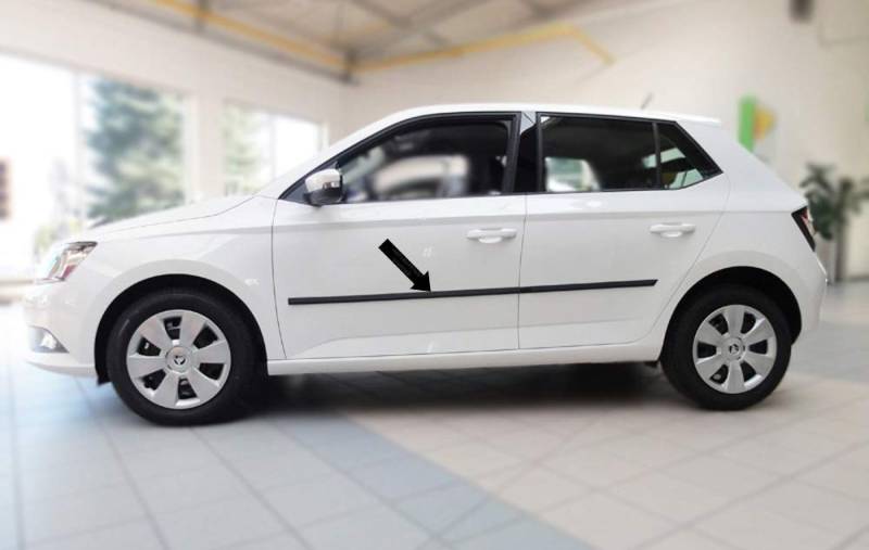 Spangenberg Seitenschutzleisten schwarz passend für Skoda Fabia III Kombi & Schrägheck ab Baujahr 09.2014- F35 (3700035) von Homry