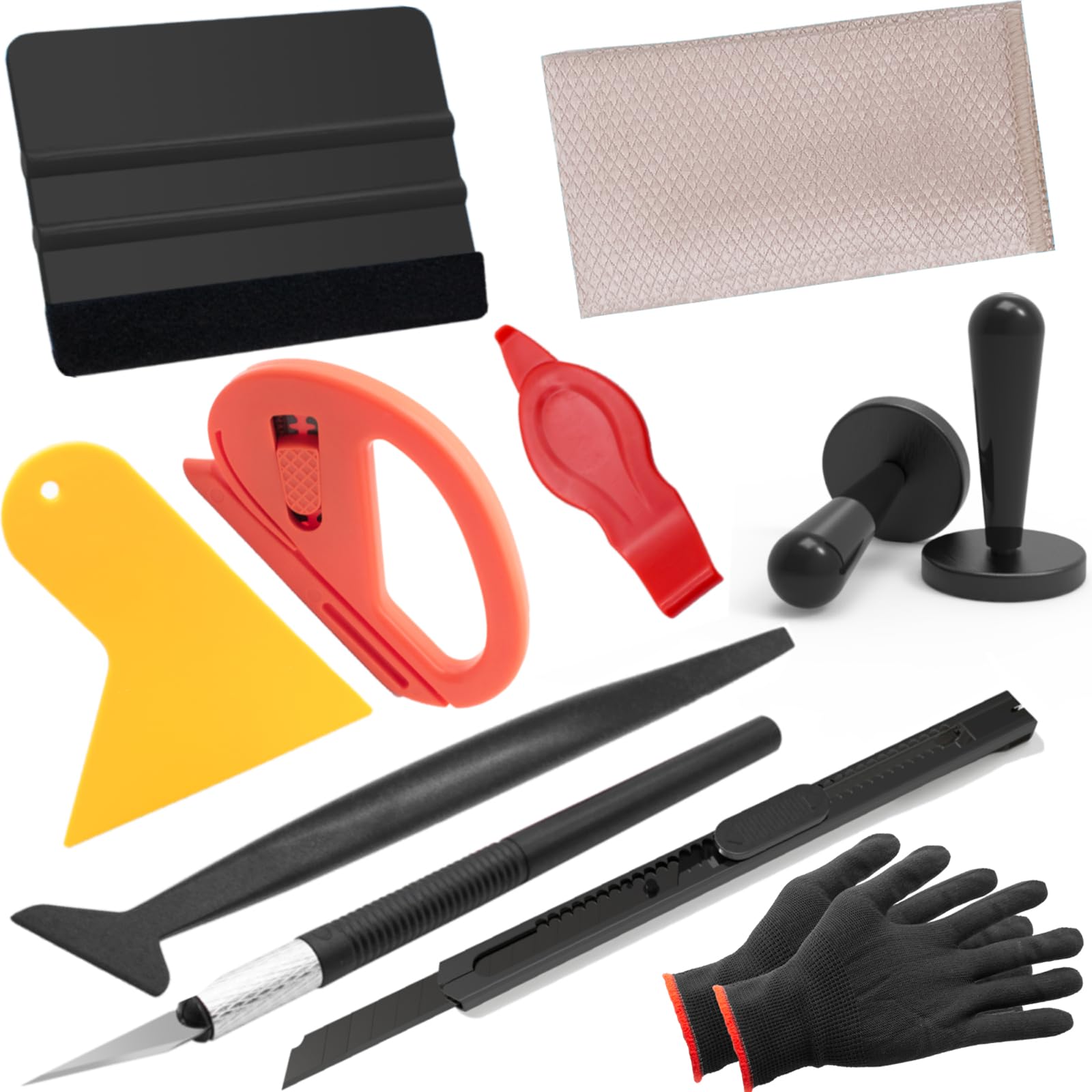 Spanno Car Vinyl Wrap Tool Kit für Autofolie Installation Enthält Vinylrakel, Filzrakel, Auto-Magnete, Eckabzieher, Vinylschneider, Universalmesser, Kunststoffrakel, Arbeitshandschuhe und Tuch Spanno Car Vinyl Wrap Tool Kit für Autofolie Installation Enthält Vinylrakel, Filzrakel, Auto-Magnete, Eckabzieher, Vinylschneider, Universalmesser, Kunststoffrakel, Arbeitshandschuhe und Tuch von Spanno Tools