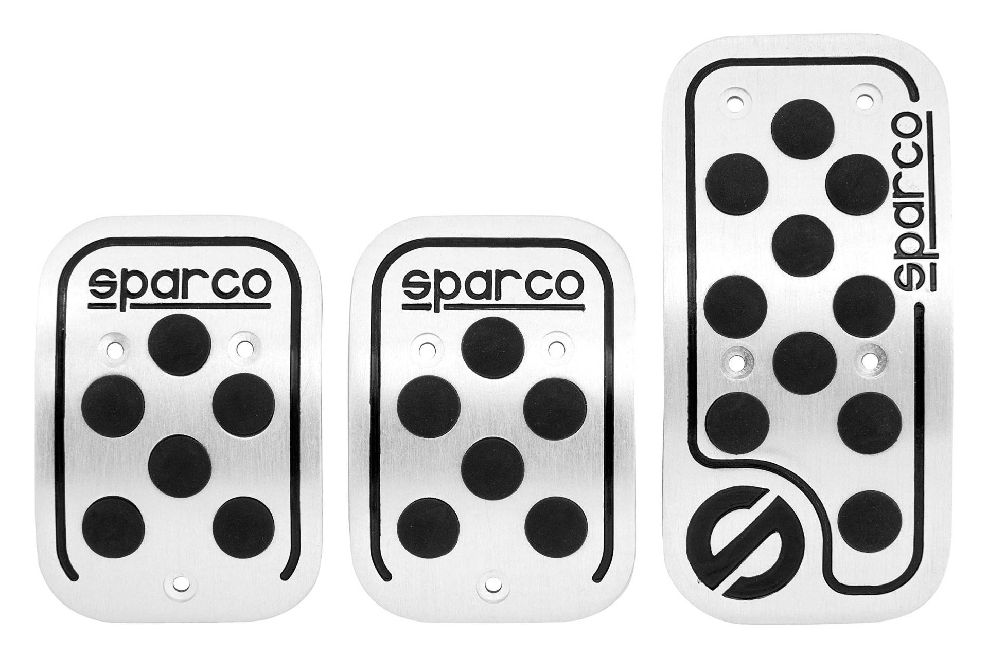 Sparco SPC0406BK ALUMINIUM RACING-PEDALE MIT Rutschfestem Gummi, Schwarz von Sparco