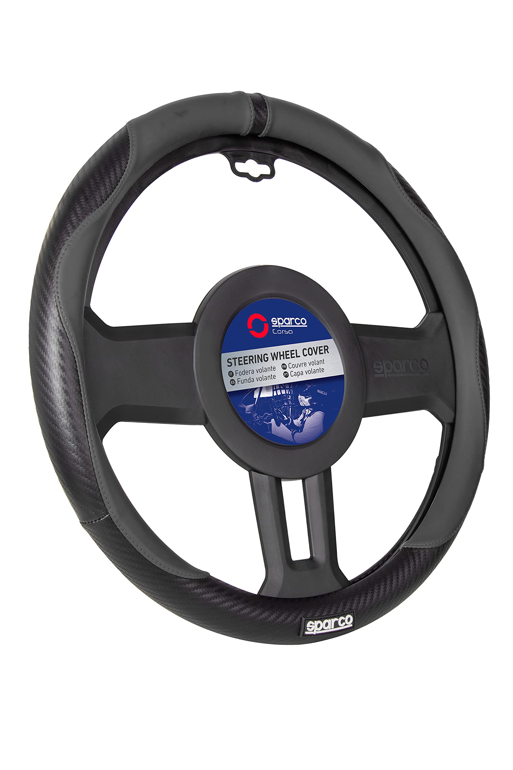 SPARCO Lenkradabdeckung S128 schwarz PVC + Gummi SPARCO Lenkradabdeckung S128 schwarz PVC + Gummi von Sparco
