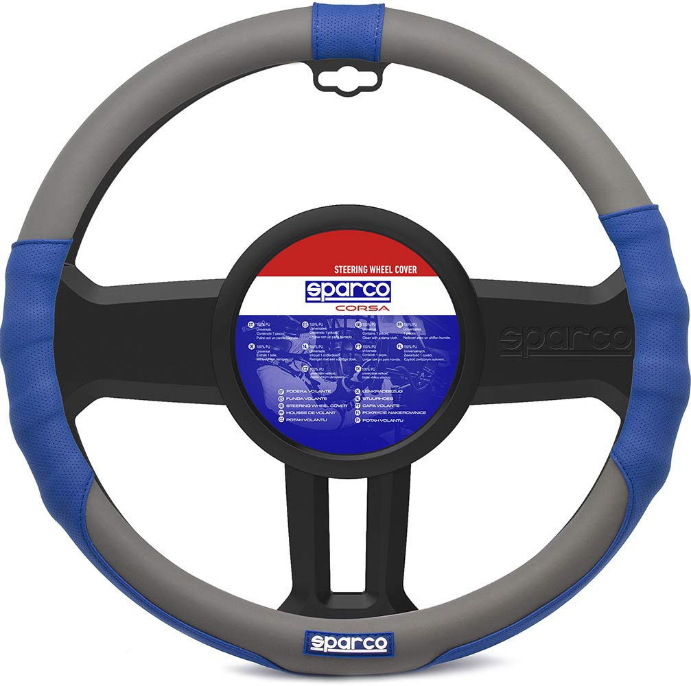 SPARCO SPC1105 Steering Wheel Covers Blue, 38 x 38 x 4 cm von Sparco