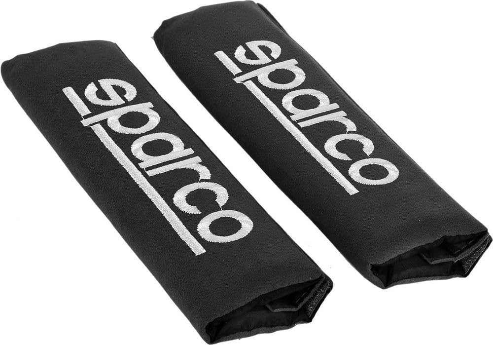 SPARCO SPC1204BK Seat Belt Padding, Black, 2 Units, Nero von Sparco