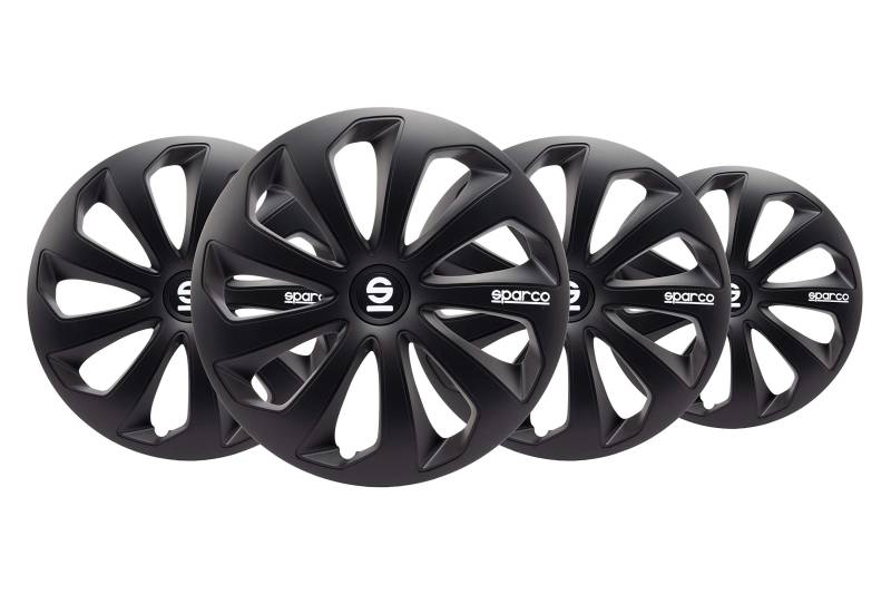 SPARCO SPC1470BK Sicilia Wheel Covers, Black, Set of 4, 14" von Sparco