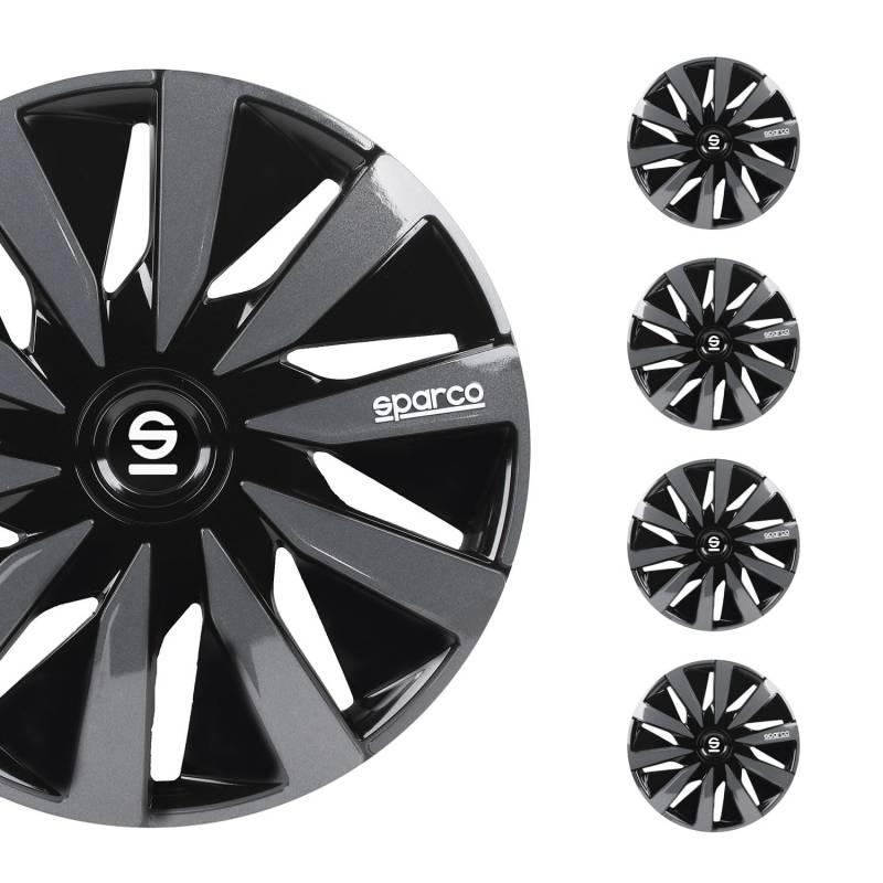 Sparco SPC1491BKGR wheel covers Lazio 14-inch black/grey von Sparco