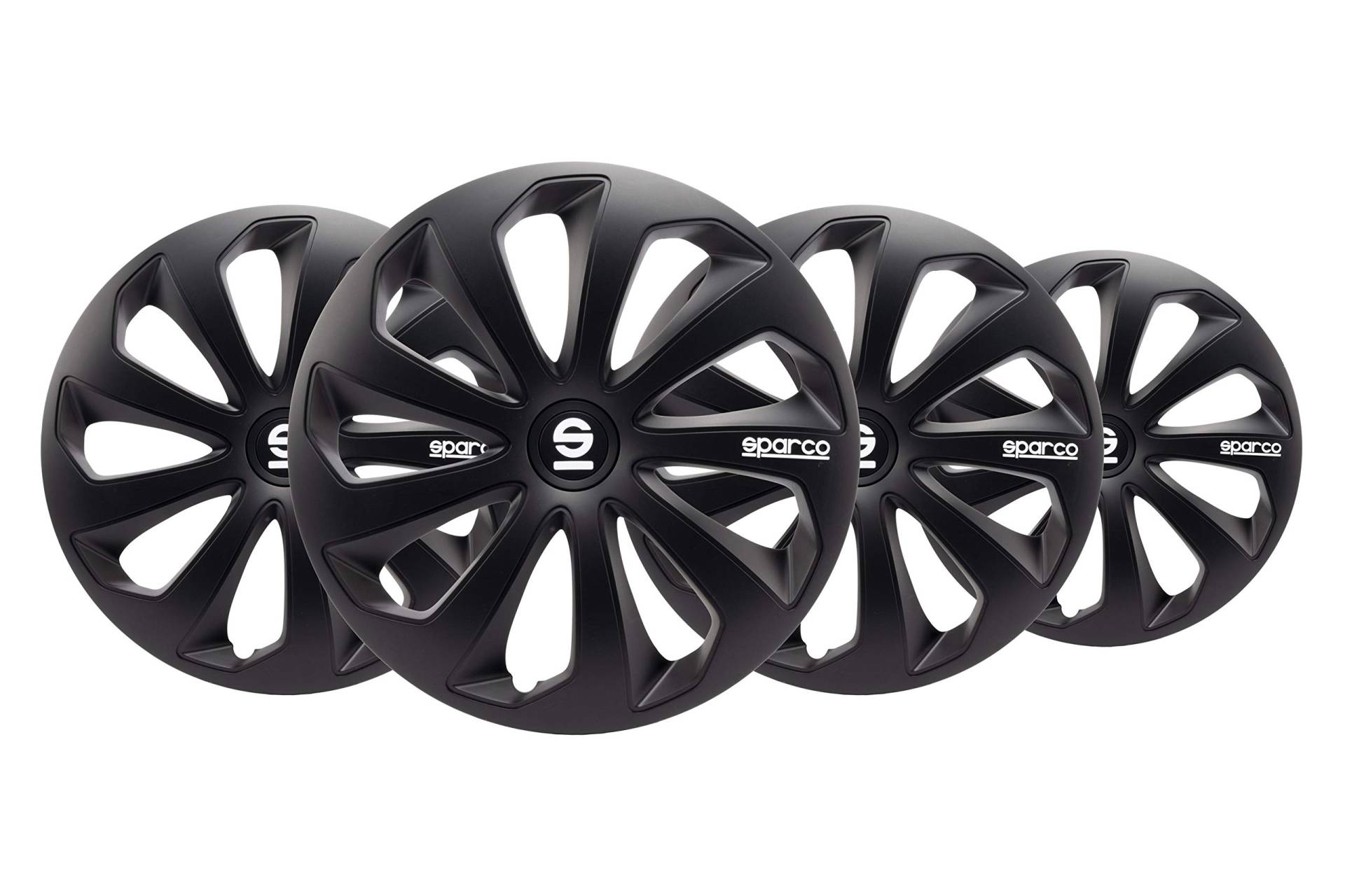 SPARCO SPC1570BK Sicilia Wheel Covers, Black, Set of 4, 15 zoll SCHWARZ von Sparco