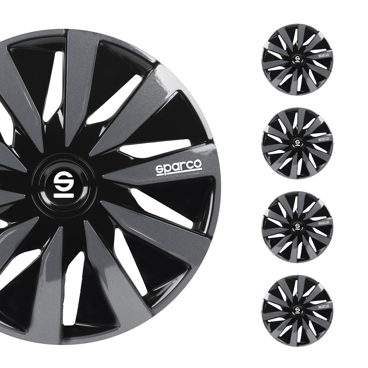 Sparco SPC1591BKGR wheel covers Lazio 15-inch black/grey von Sparco