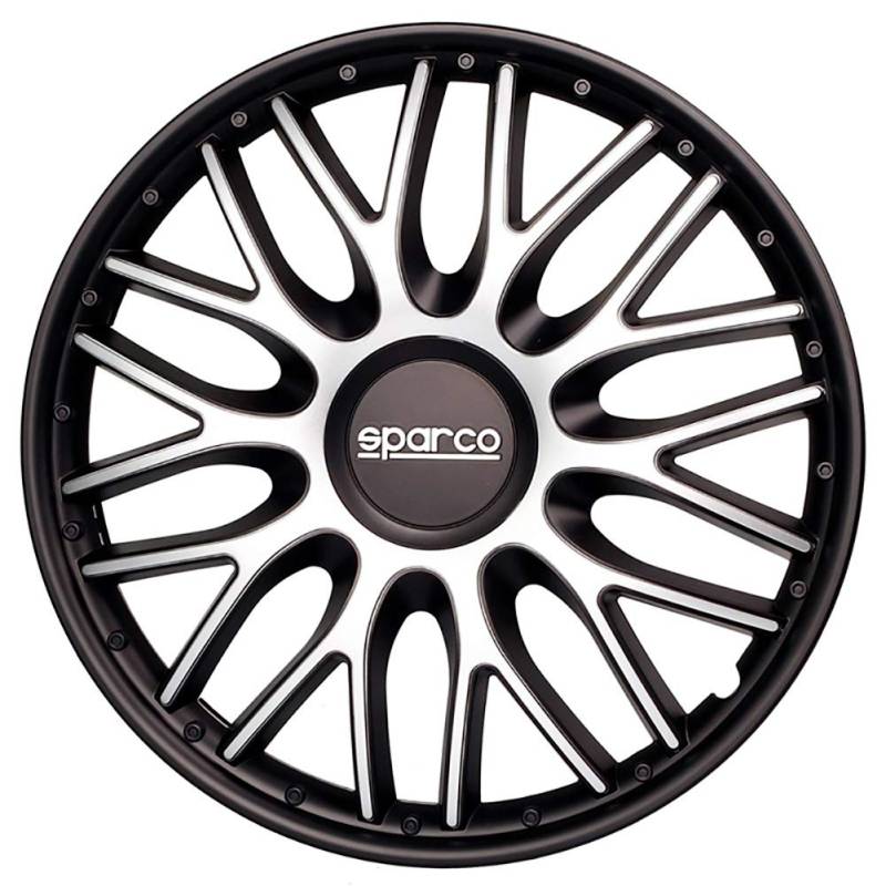 Sparco Satz Radzierblenden Roma 15-Zoll Silber/Schwarz von Sparco