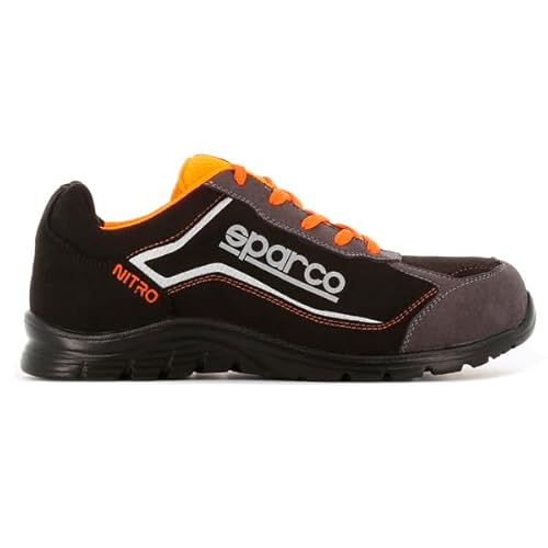 SPARCO Sicherheitshalbschuh Nitro Schwarz Orange S3 SRC Größe 47 von Sparco