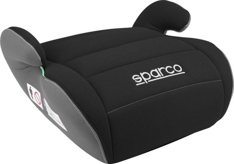 Sparco Kinderautositz-Erhöhung Schwarz und Grau i-Size. Neue Europäische Norm 2024 ECE 129/03. 125-150 cm von Sparco